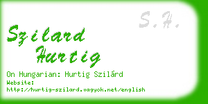 szilard hurtig business card